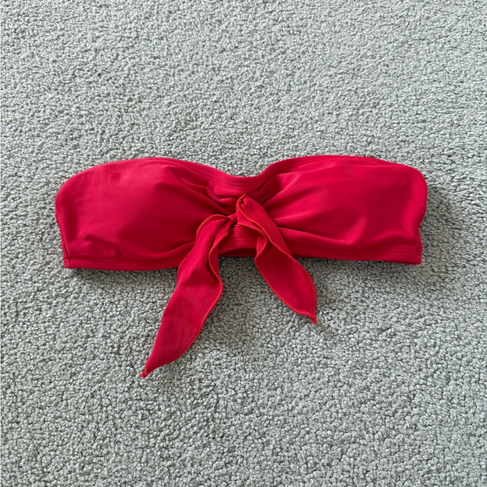 Forever 21 Red Bandeau Bikini Top with Bow